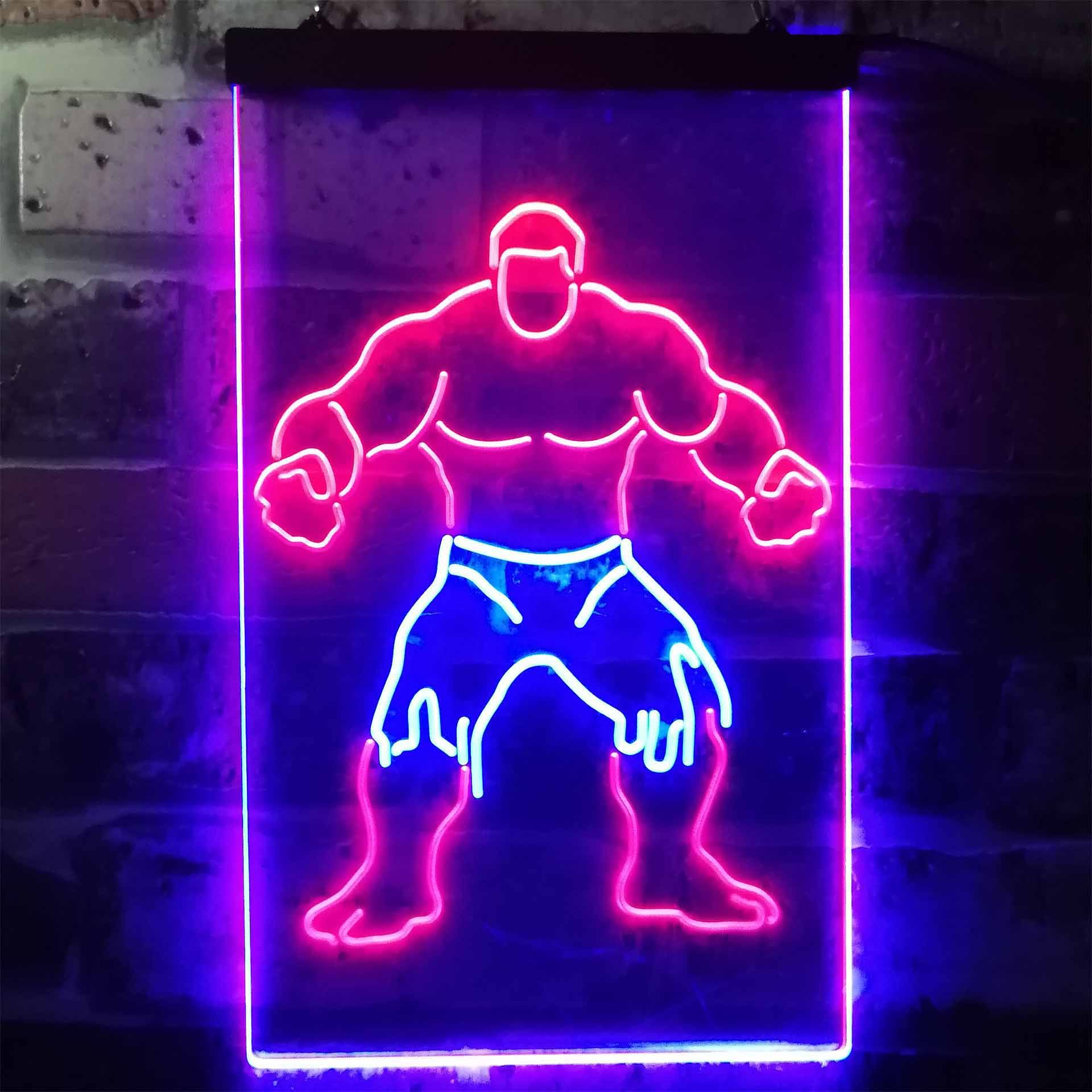 Hulk Dual LED Neon Light Sign